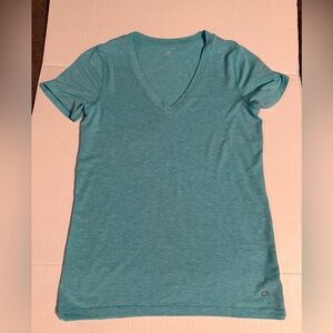 Women's green/Teal V-Neck Gapfit T-Shirt